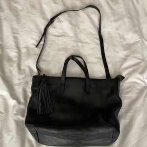 Madewell Zip top transport carryall. Black.
